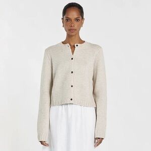 DISSH Cream Button-Up Cardigan